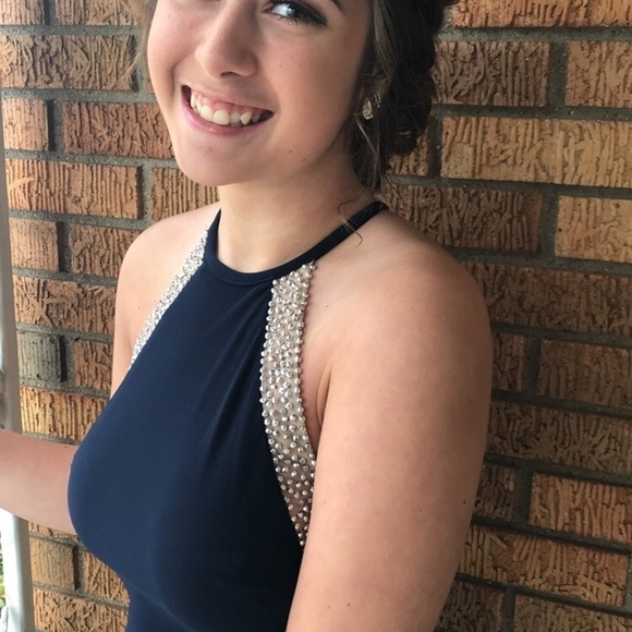 Navy Blue Prom Dress - Picture 4 of 4